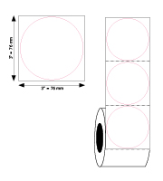 Product#6162 076076 circle Label Size: 76 mm x 76 mm